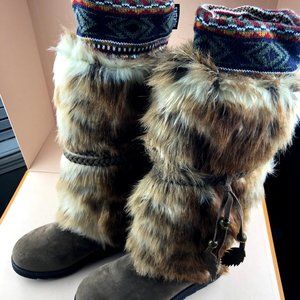 Muk Luks Women's Leela Boot - Dark Brown - Size: 6